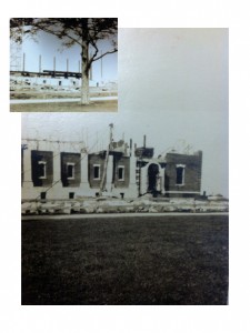 Two images of the 1928 library construction.
